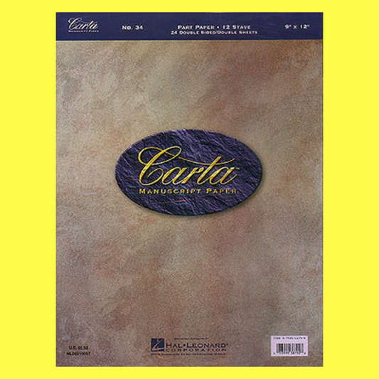 Carta Manuscript No. 34 Book - 12 Staves, Double-Sided (24 pages)