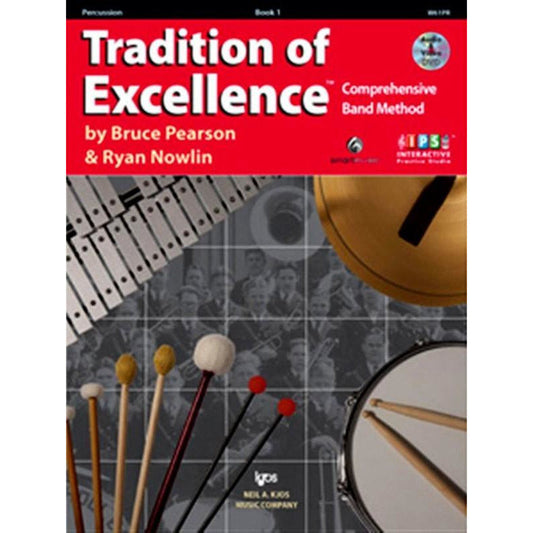 TRADITION OF EXCELLENCE BK 1 PERCUSSION BK/DVD - Music2u