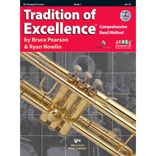 TRADITION OF EXCELLENCE BK 1 TRUMPET BK/DVD - Music2u