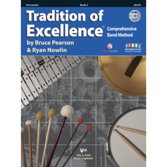 TRADITION OF EXCELLENCE BK 2 PERCUSSION BK/DVD - Music2u
