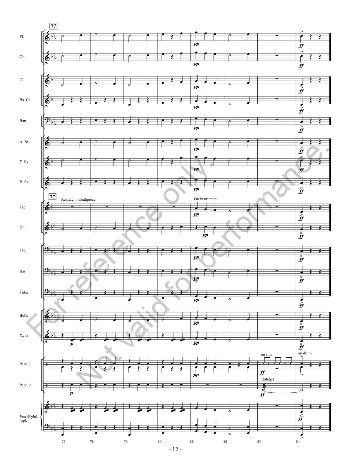 Waltz Of The Wraiths Concert Band Level .05 Score/Parts