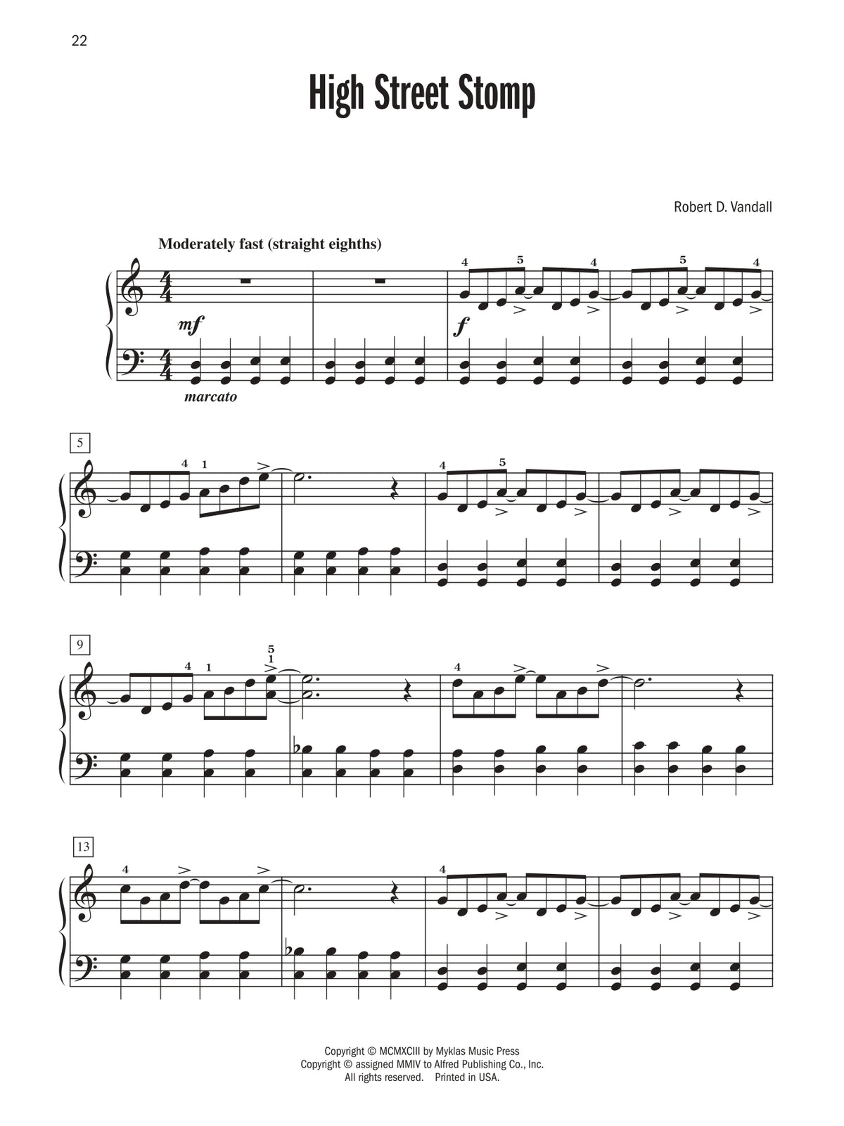 Vandall - Celebrated Piano Solos - Book 2