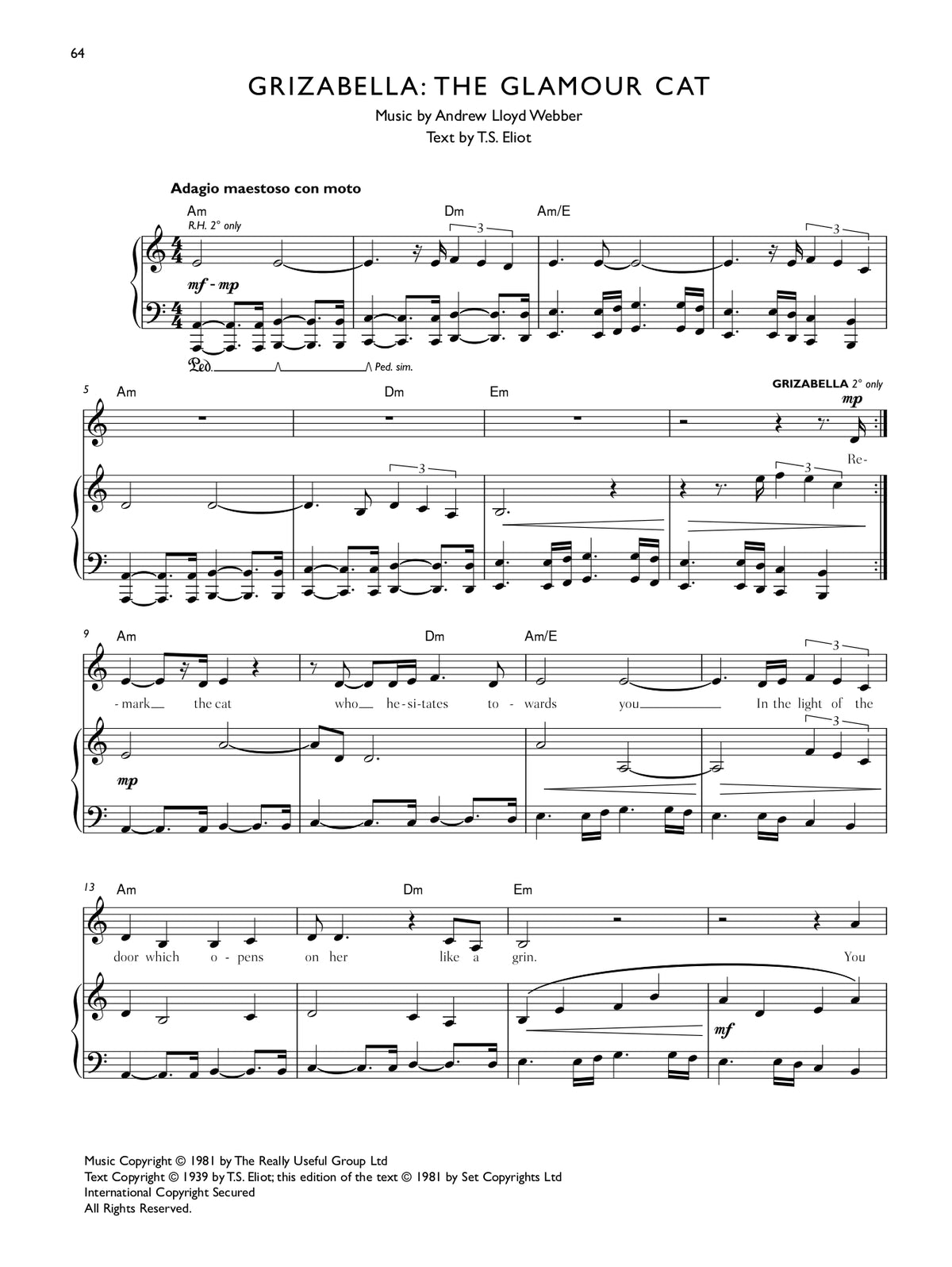 Cats - Definitive Edition Piano/Vocal Book