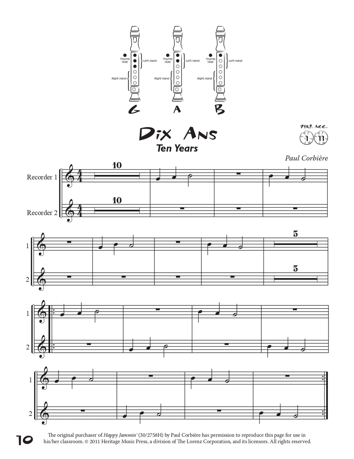 Happy Jammin - For Recorders With Optional Percussion Ensemble Book/Cd-Rom