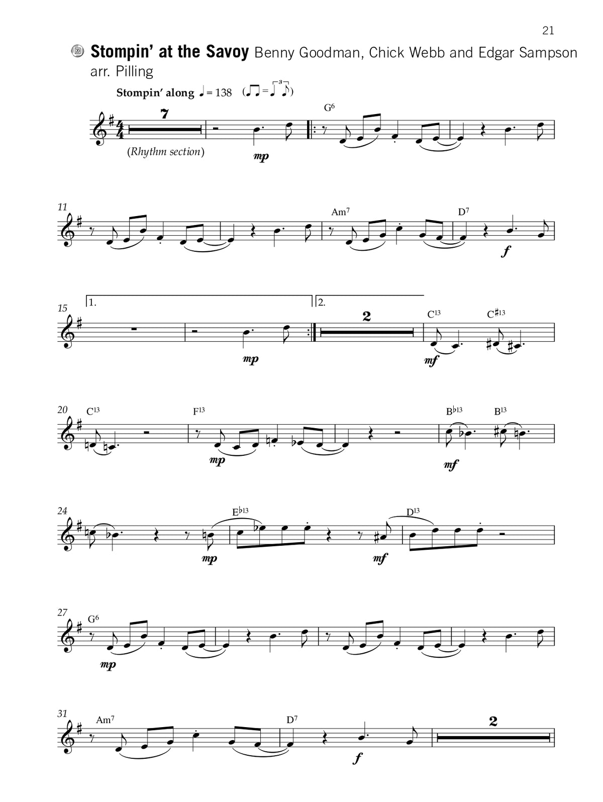 爵士乐练习曲集:单簧管/Ola