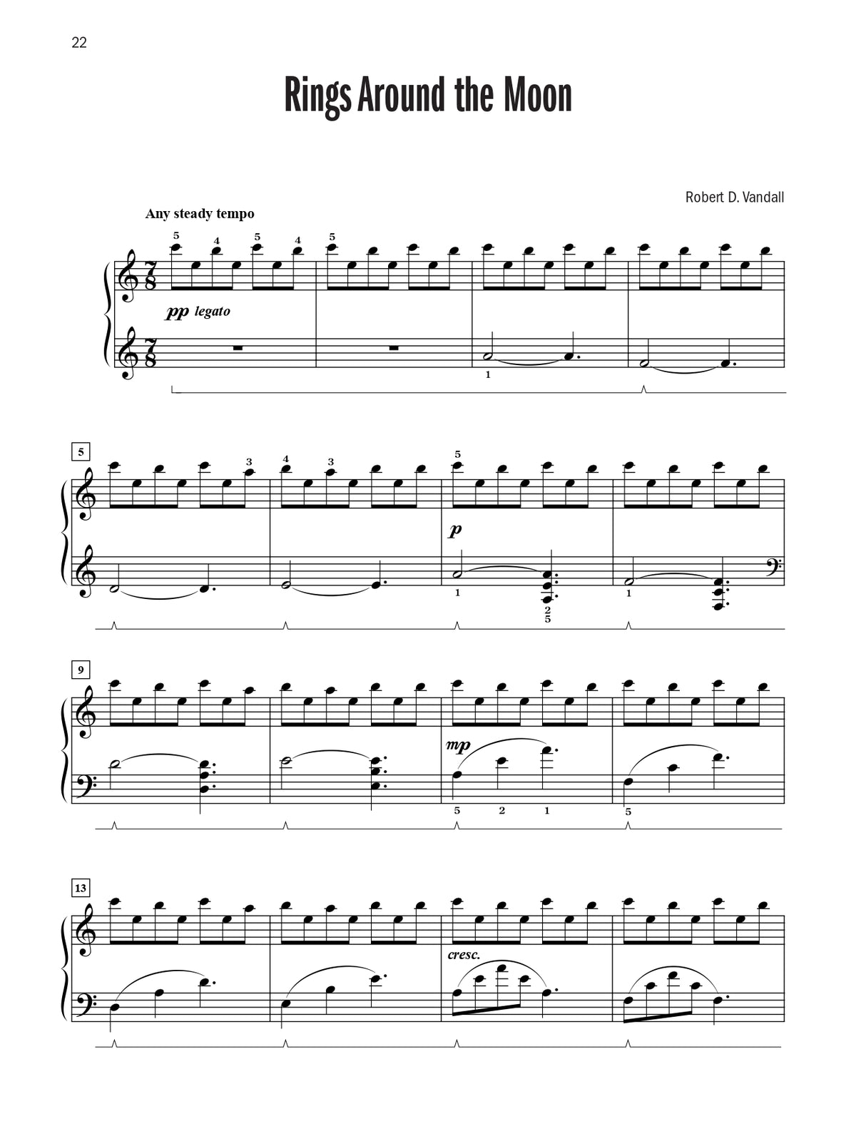 Vandall - Celebrated Lyrical Piano Solos - Book 5