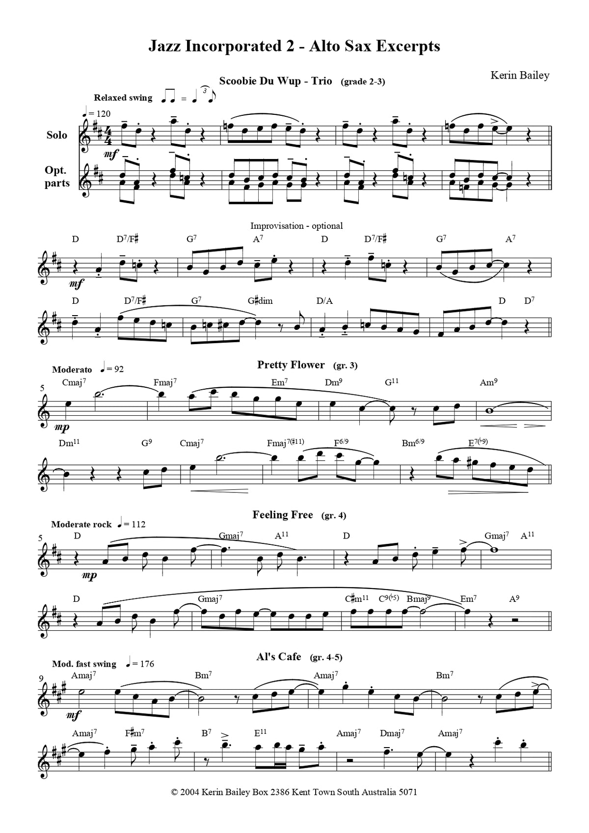 Jazz Incorporated - 中音萨克斯管钢琴伴奏曲集 2
