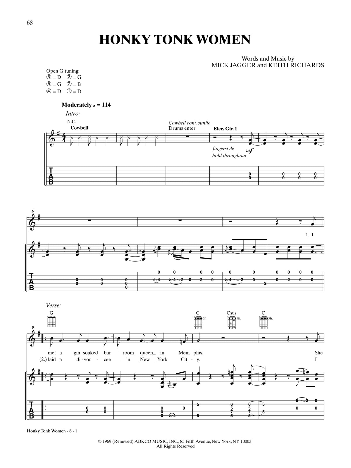 滚石乐队 - 《Hot Rocks 1964-1971》吉他谱书
