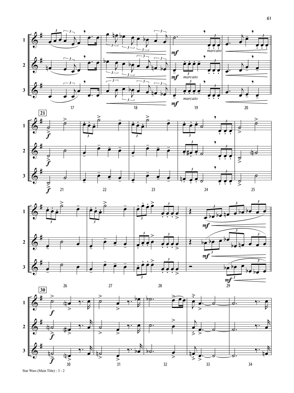 Movie Favorites - Solos, Duets & Trios for Clarinet, Tenor Sax, Trumpet and Baritone Book/Ola