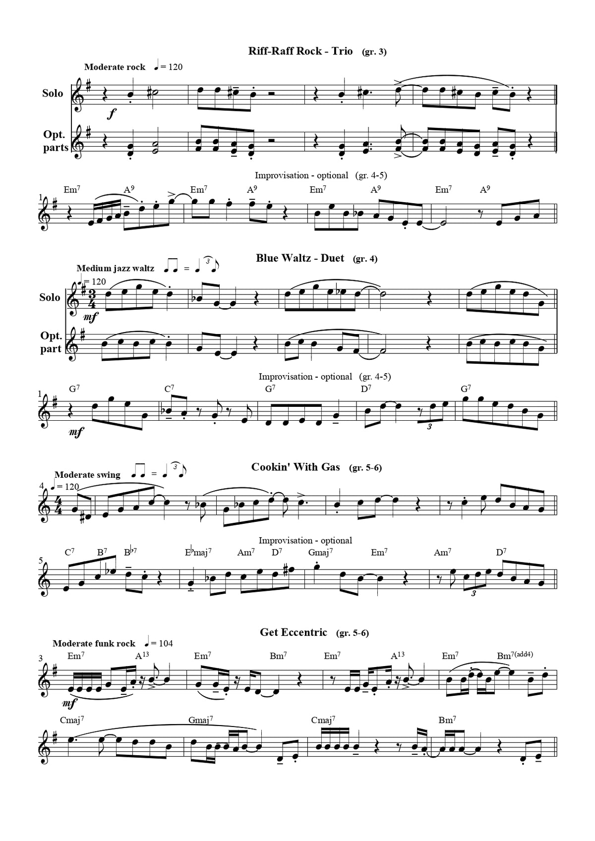 Jazz Incorporated 小号/单簧管/次中音萨克斯乐谱书