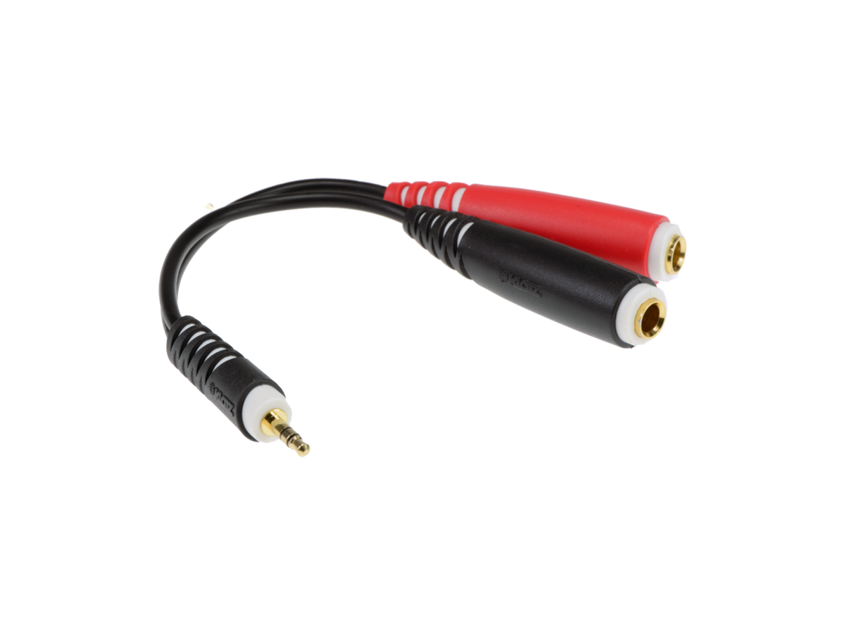 Klotz Y-ADAPTER Y Adapter - Short TRS 3.5mm - 2 X TS Socket 6.3mm - 0.2m