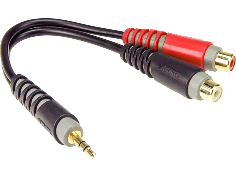 Klotz Y-ADAPTER Y Adapter - Short TRS 3.5mm - 2 X RCA Socket - 0.2m