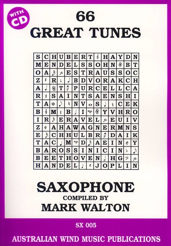 66 Great Tunes For Alto Saxophone Book/Cd
