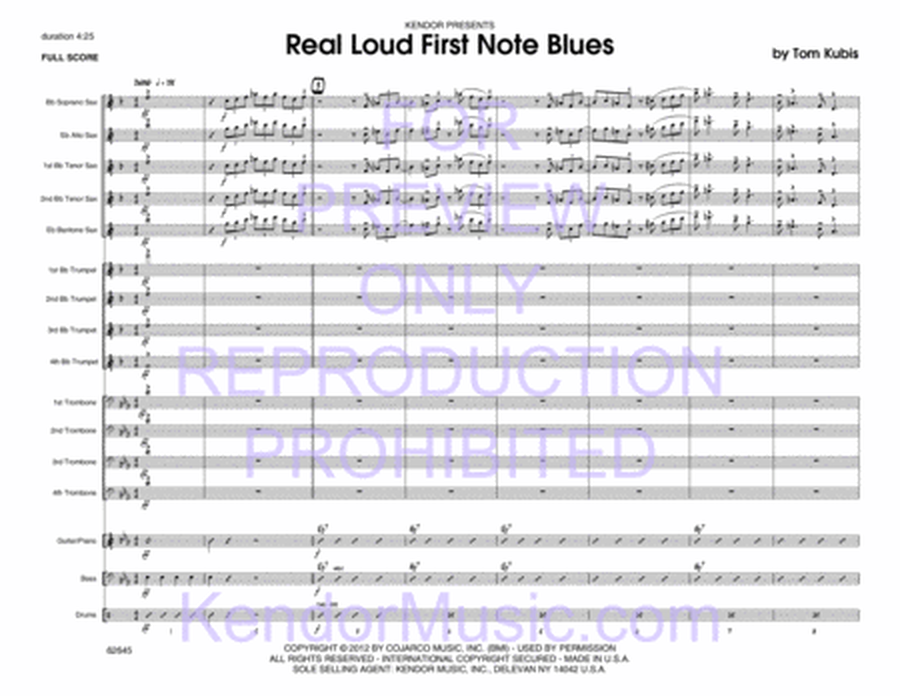 Real Loud First Note - 爵士乐团 5.5 级 总谱/分谱