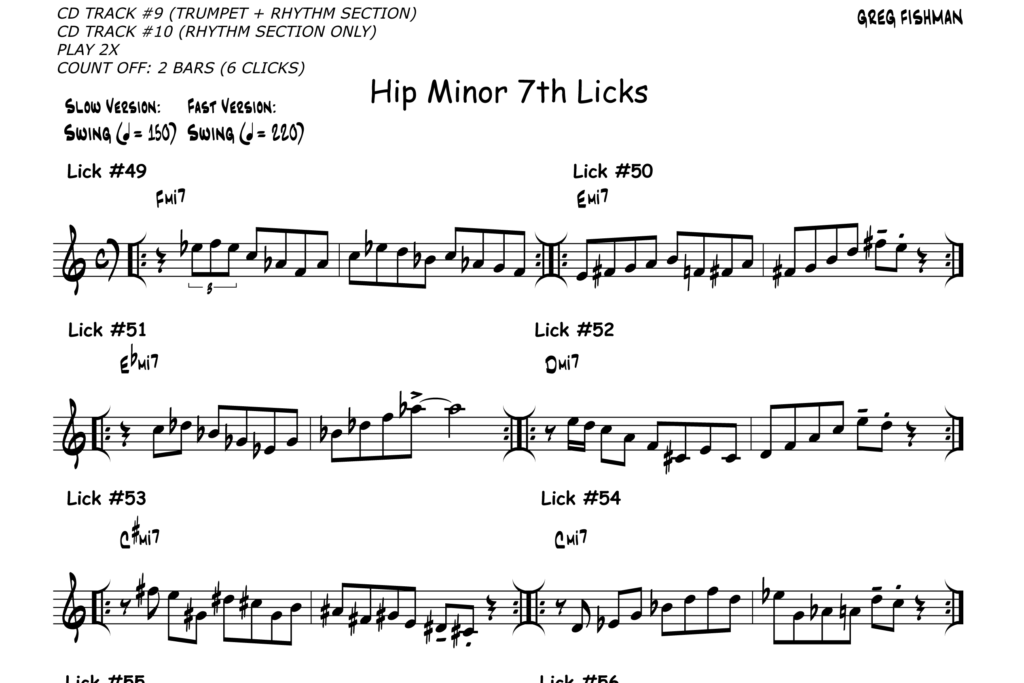 Hip Licks For Trumpet Book/4Cds