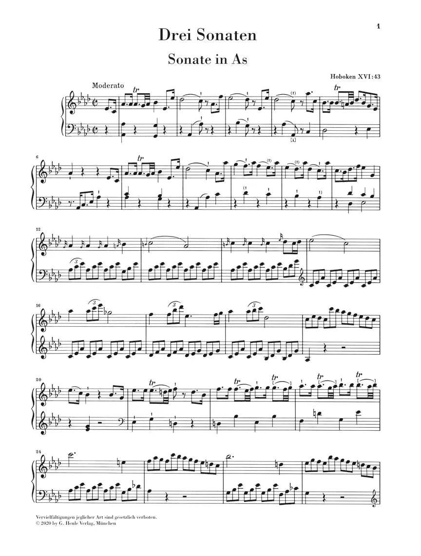 海顿 - 钢琴奏鸣曲集第3册(无指法版)