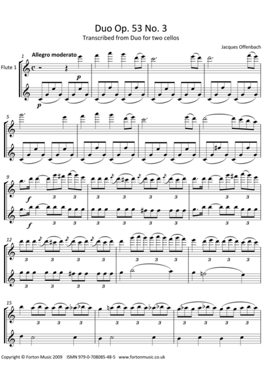 雅克·奥芬巴赫长笛二重奏——作品53第3号二重奏曲集