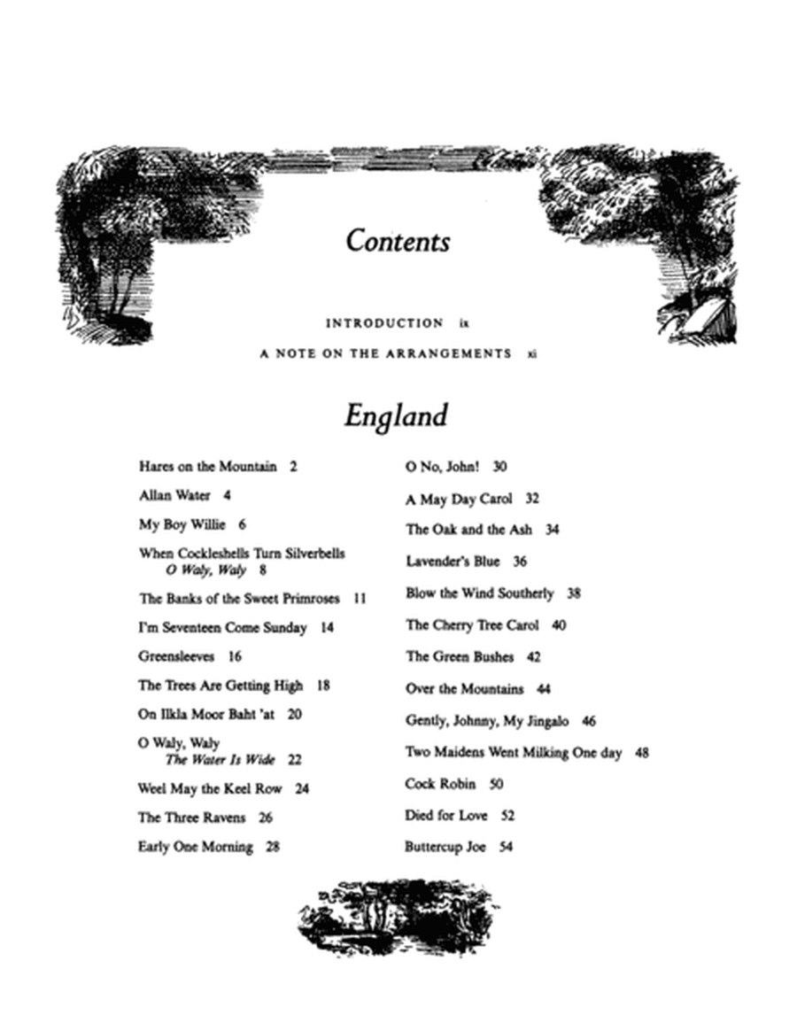 Folk Songs Of England, Ireland, Scotland and Wales Piano Vocal Guitar Book