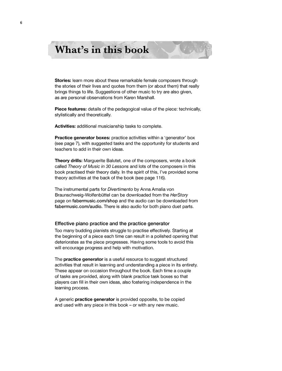 Herstory - The Piano Collection Book (Intermediate-Advanced)