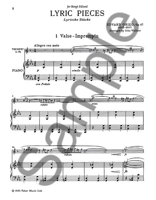 格里格 - 抒情小品 Op. 47(小号与钢琴伴奏谱)