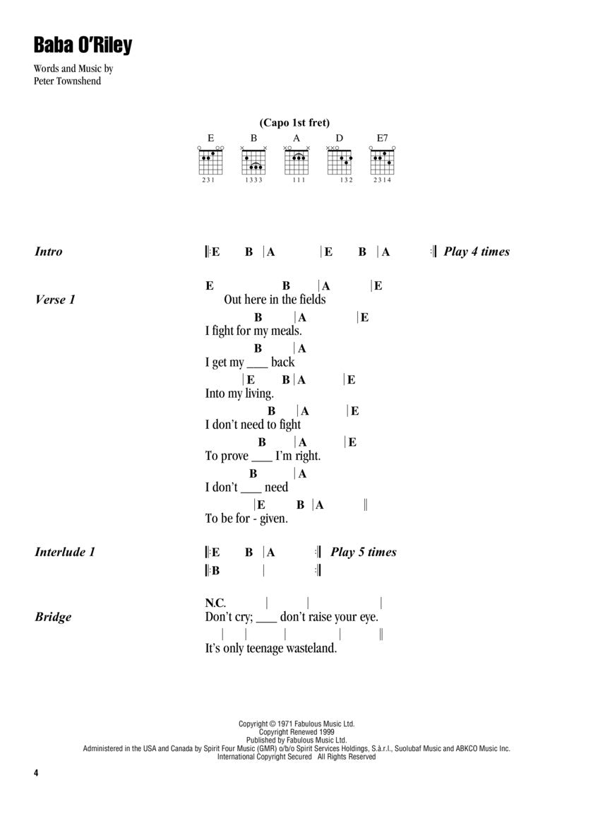 The Who - Strum & Sing 吉他谱集