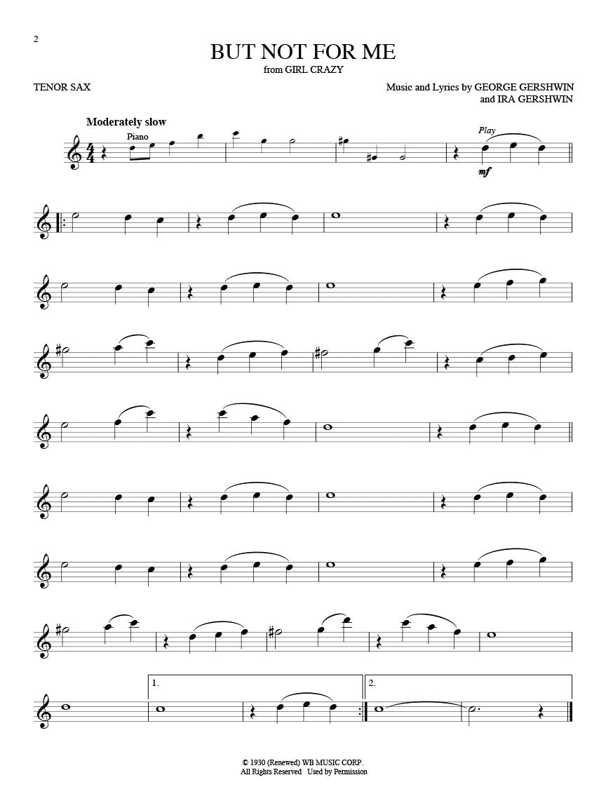乔治·格什温次中音萨克斯演奏曲集(附伴奏)