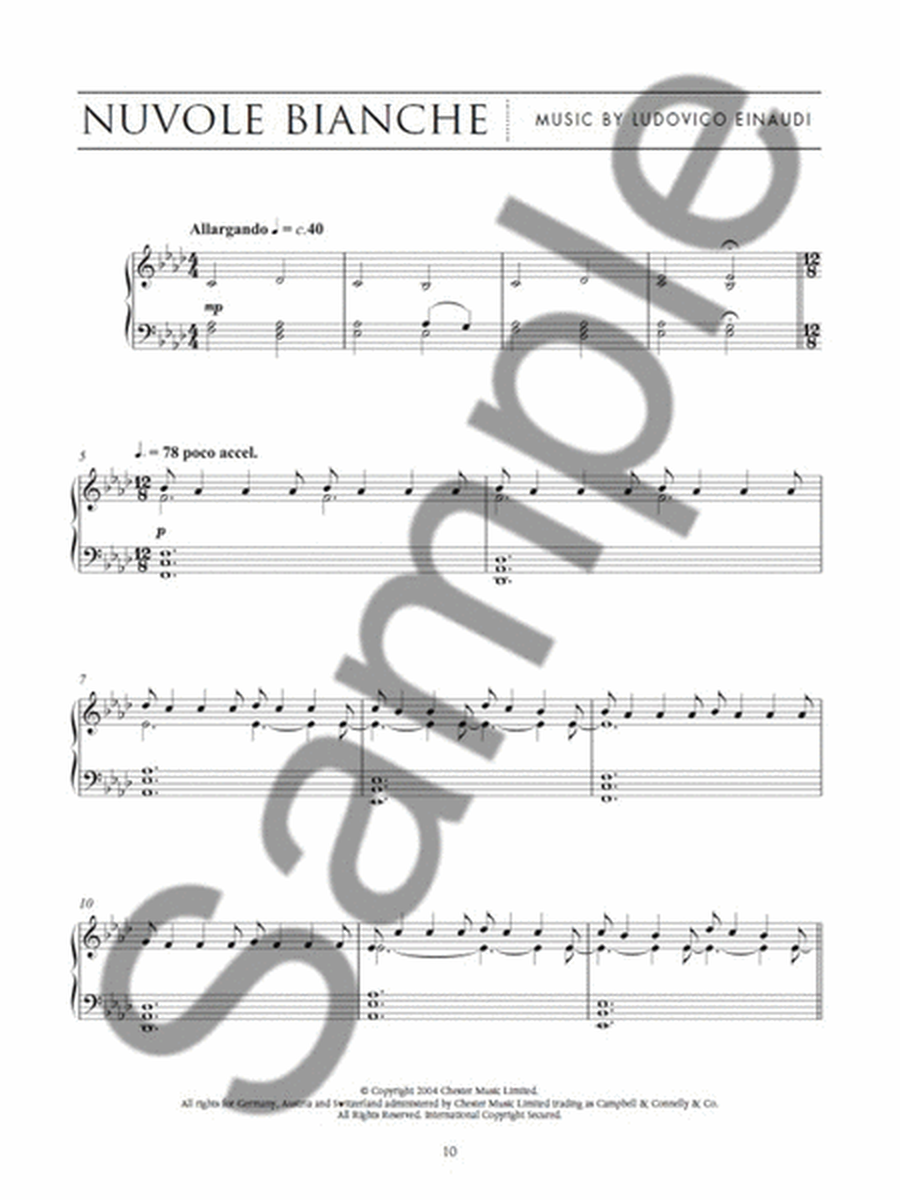 Ludovico Einaudi - Film Music For Piano Book