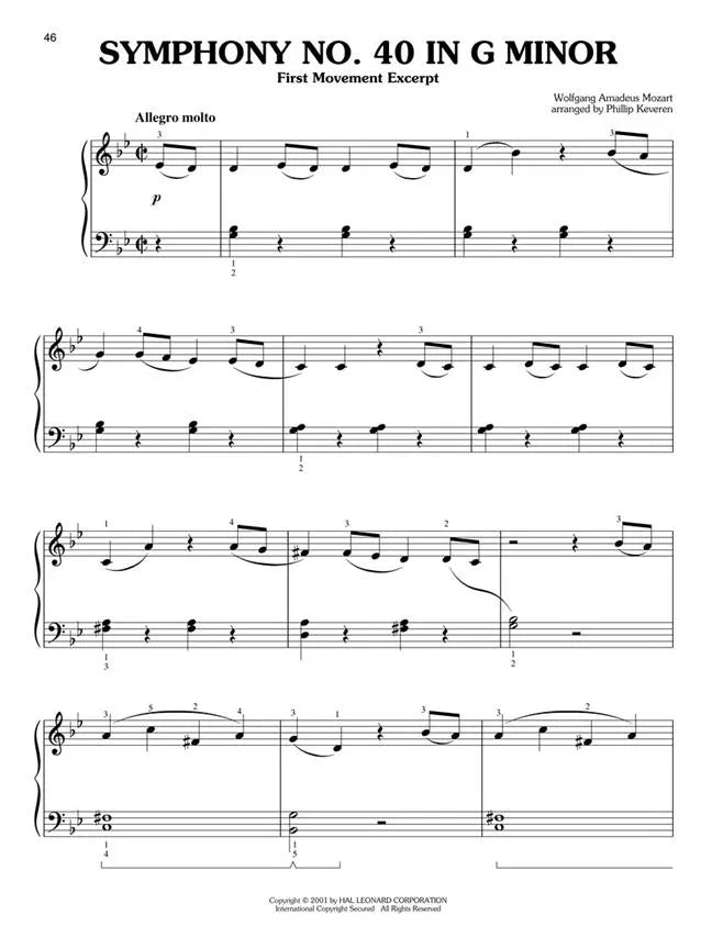 21首经典名曲 Keveren 简易钢琴曲集 (21首古典乐曲)