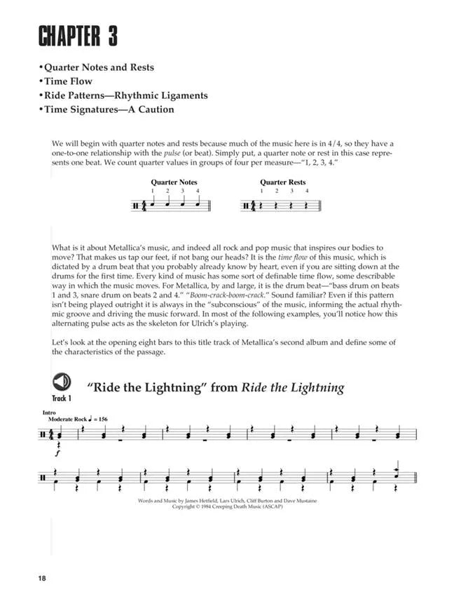 跟随 Metallica 学习打鼓(书/音频)