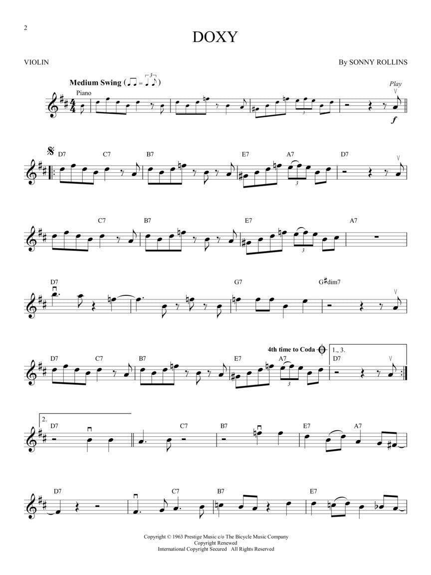 小提琴爵士经典曲目伴奏乐谱/Ola