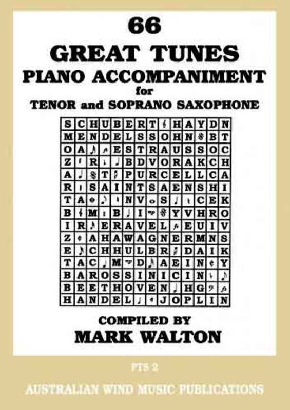 66 Great Tunes Tenor & Soprano Saxophone - Piano Accompaniment Book