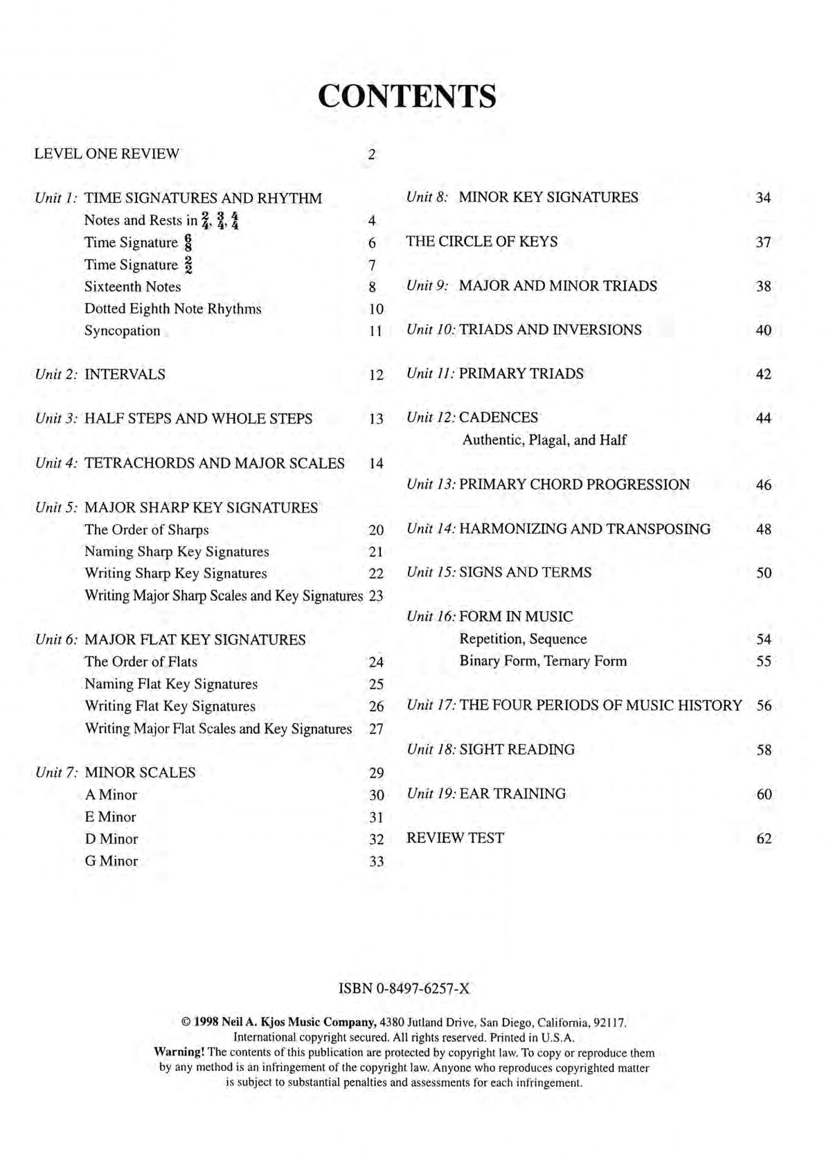 Fundamentals Of Piano Theory - Level 2 Book