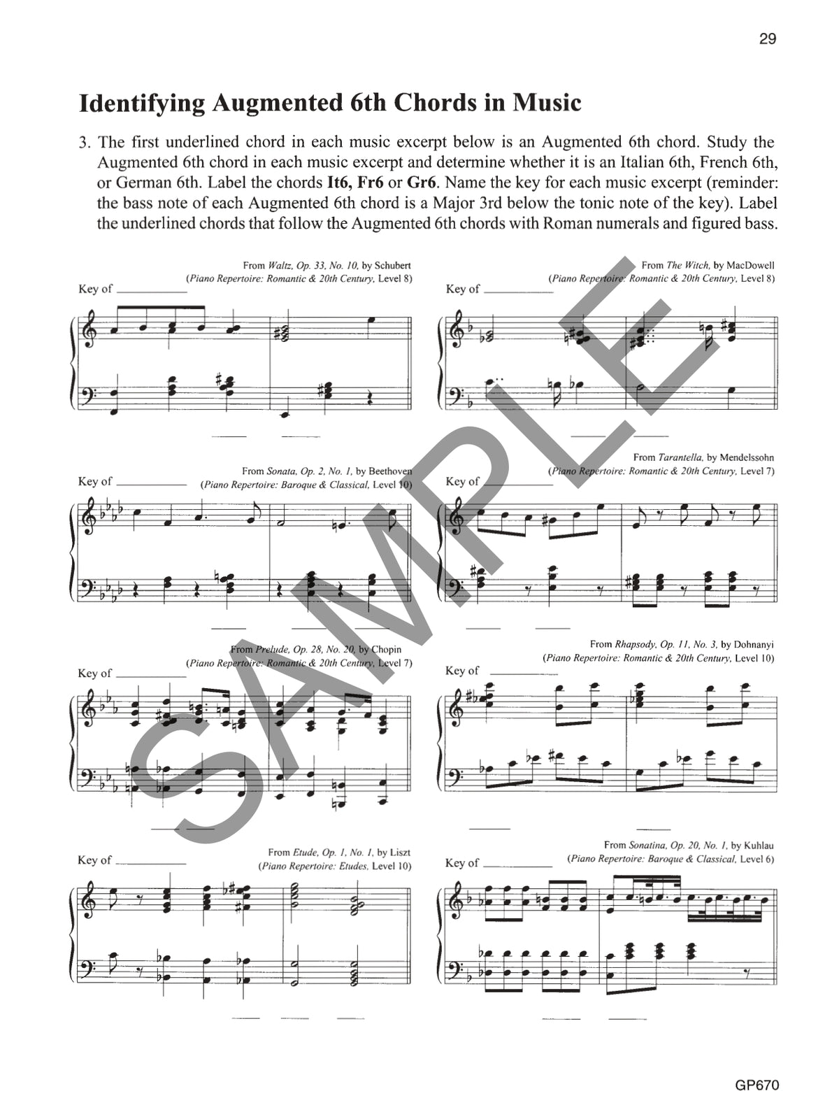 Fundamentals Of Piano Theory - Level 10 Book