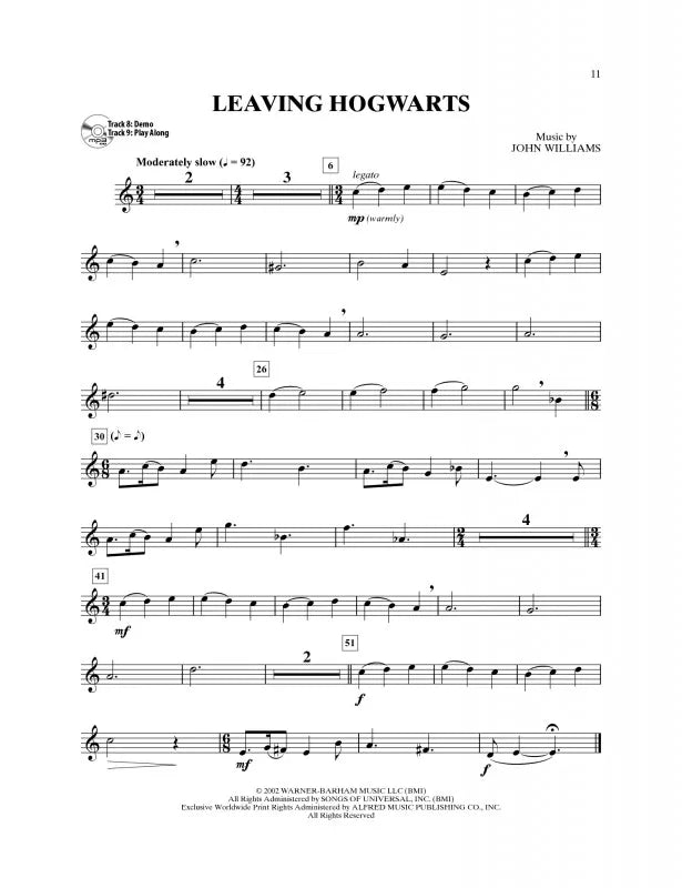 Harry Potter Instrumental Solos For Clarinet Book/Ola