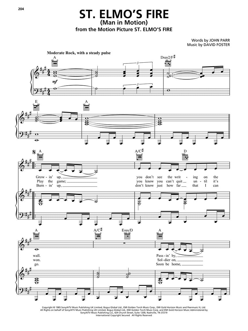 Best Movie Soundtrack Songs Ever- Piano/Vocal/Guitar Songbook (70 Songs)