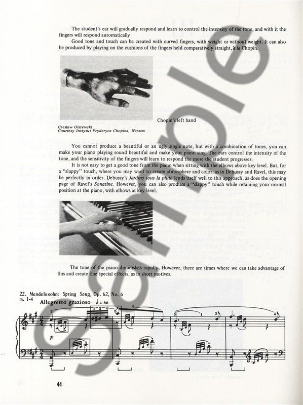 Piano Technique - Tone Touch Phrasing and Dynamics Book