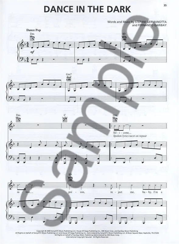 Lady Gaga - The Fame Monster 钢琴/声乐/吉他歌谱集