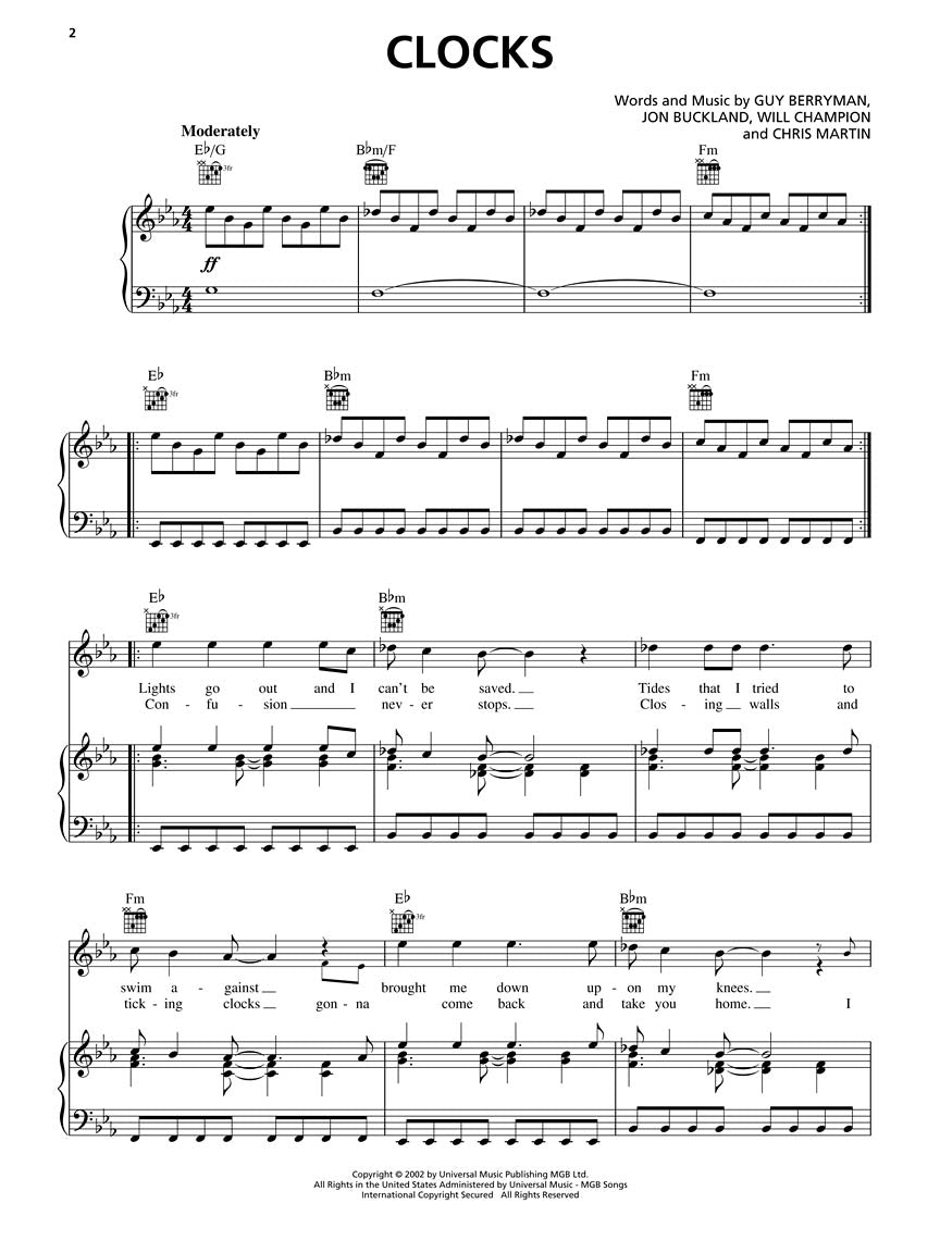 Coldplay Piano Play Along Volume 16 Book/Ola