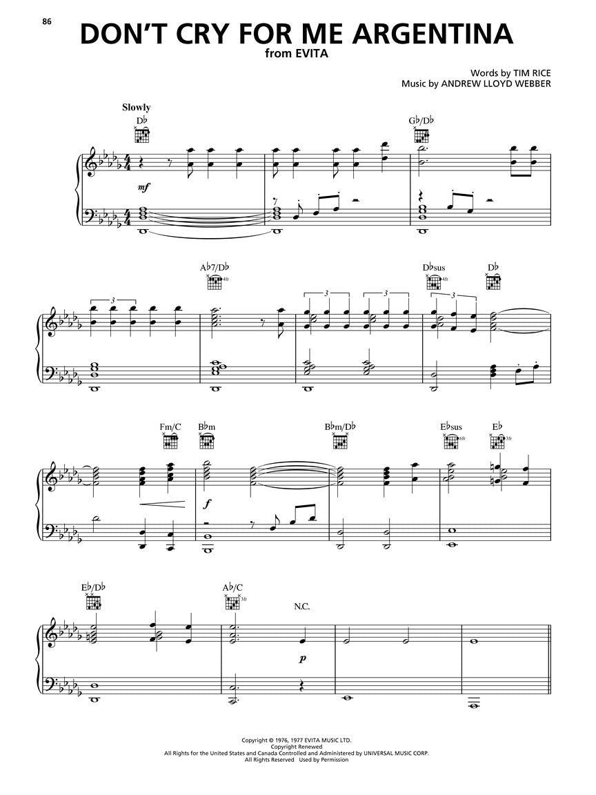 安德鲁·劳埃德·韦伯作品集——钢琴/声乐/吉他歌谱(修订版)