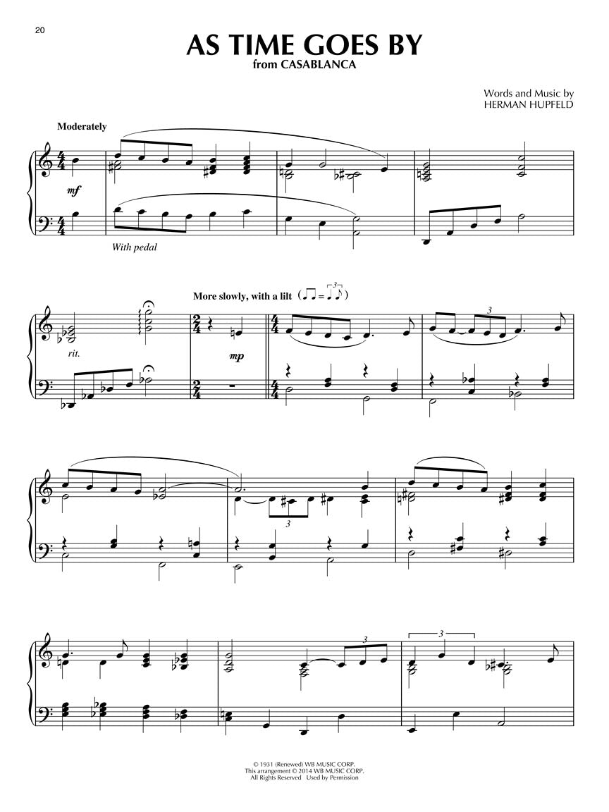 100 Movie Songs For Piano Solo Book