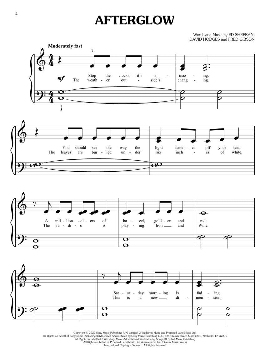 Chart Hits Of 2020-2021 - Big Note Piano Songbook