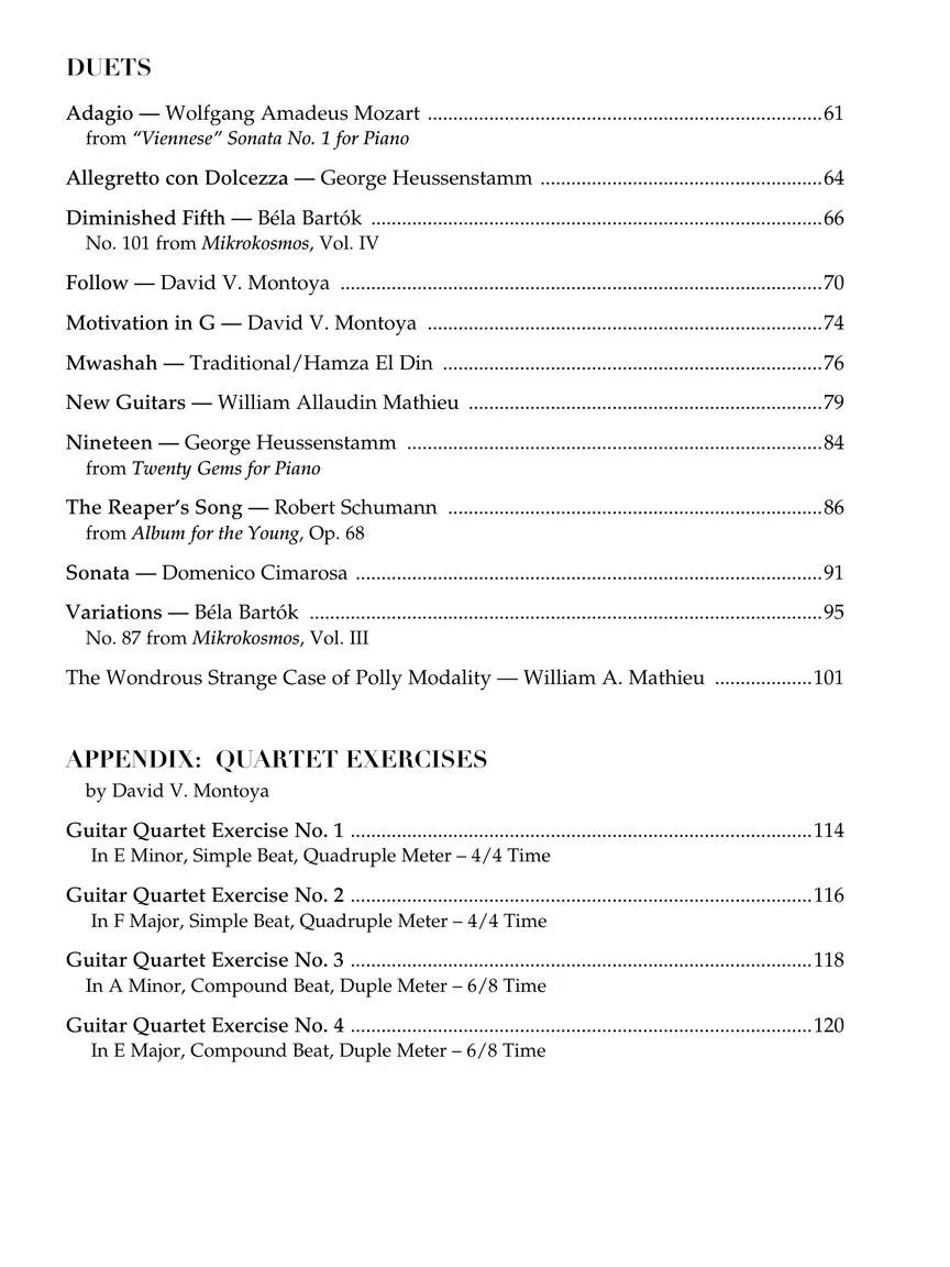 Solos and Duets for Classical Guitar Book