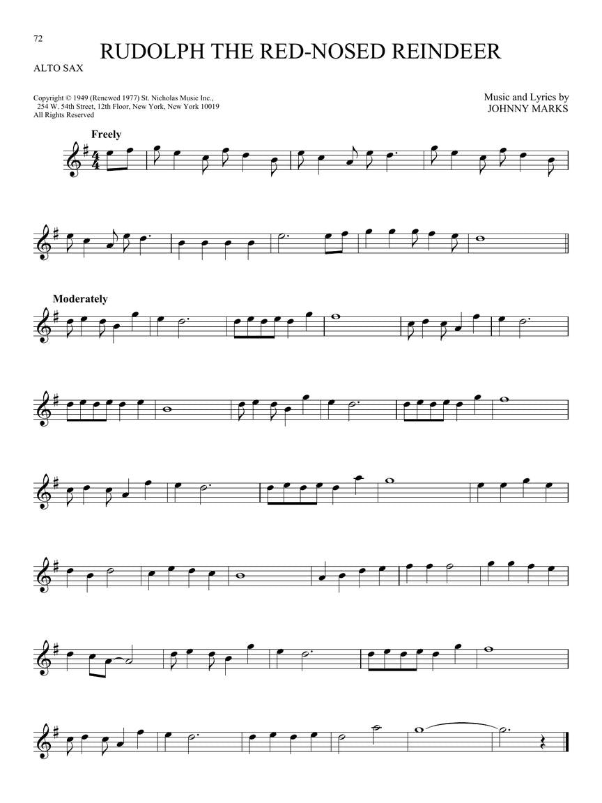 101 Christmas Songs For Alto Saxophone Book
