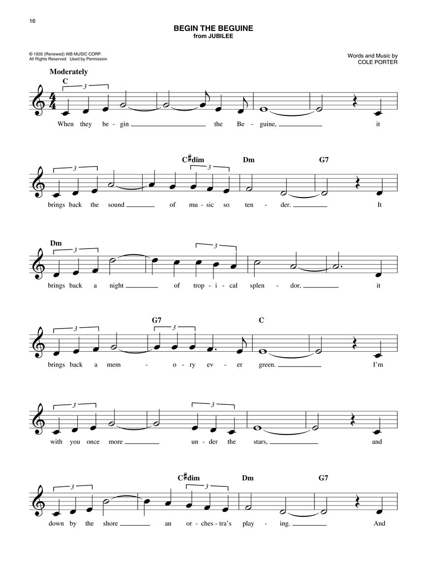 Easy Jazz Standards Fake Book In The Key Of C (100 Standards)