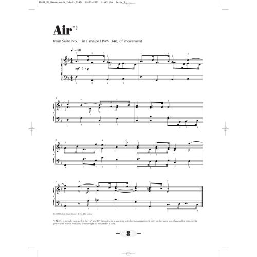 Water Music & Royal Fireworks For Easy Piano