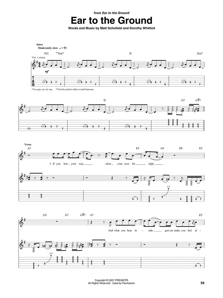马特·斯科菲尔德(Matt Schofield)吉他谱精选集