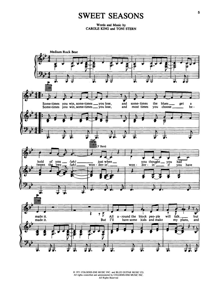 卡洛·金(Carole King)豪华精选集——钢琴/声乐/吉他谱集