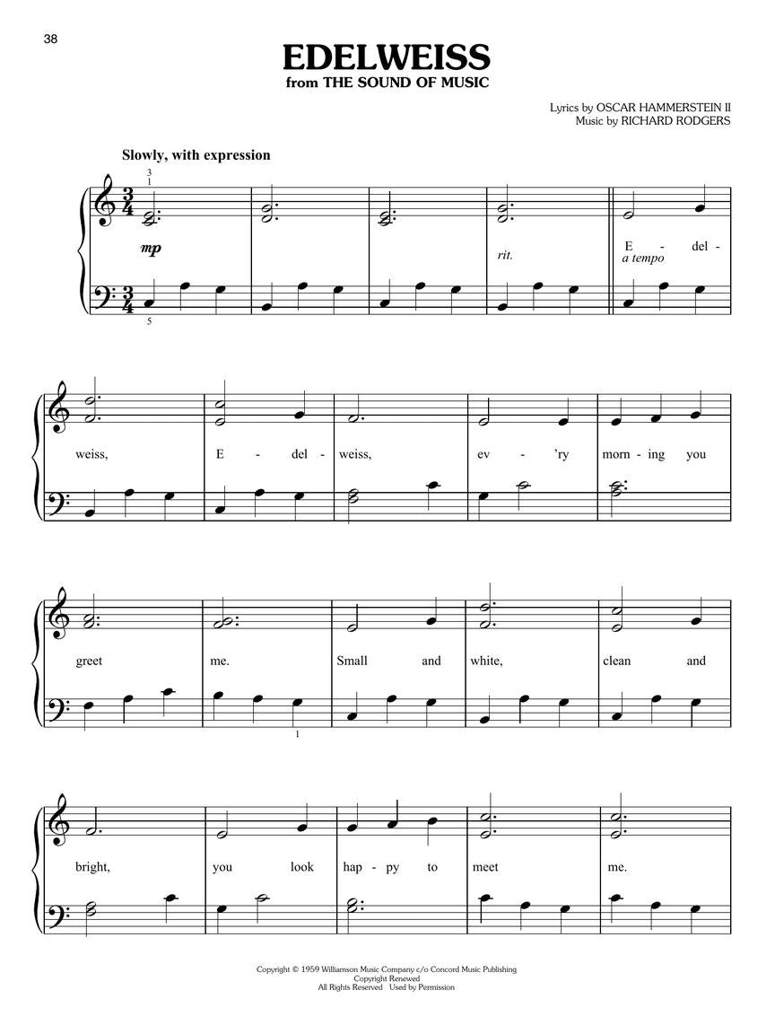 Simple Broadway Songs - Easy Piano Book