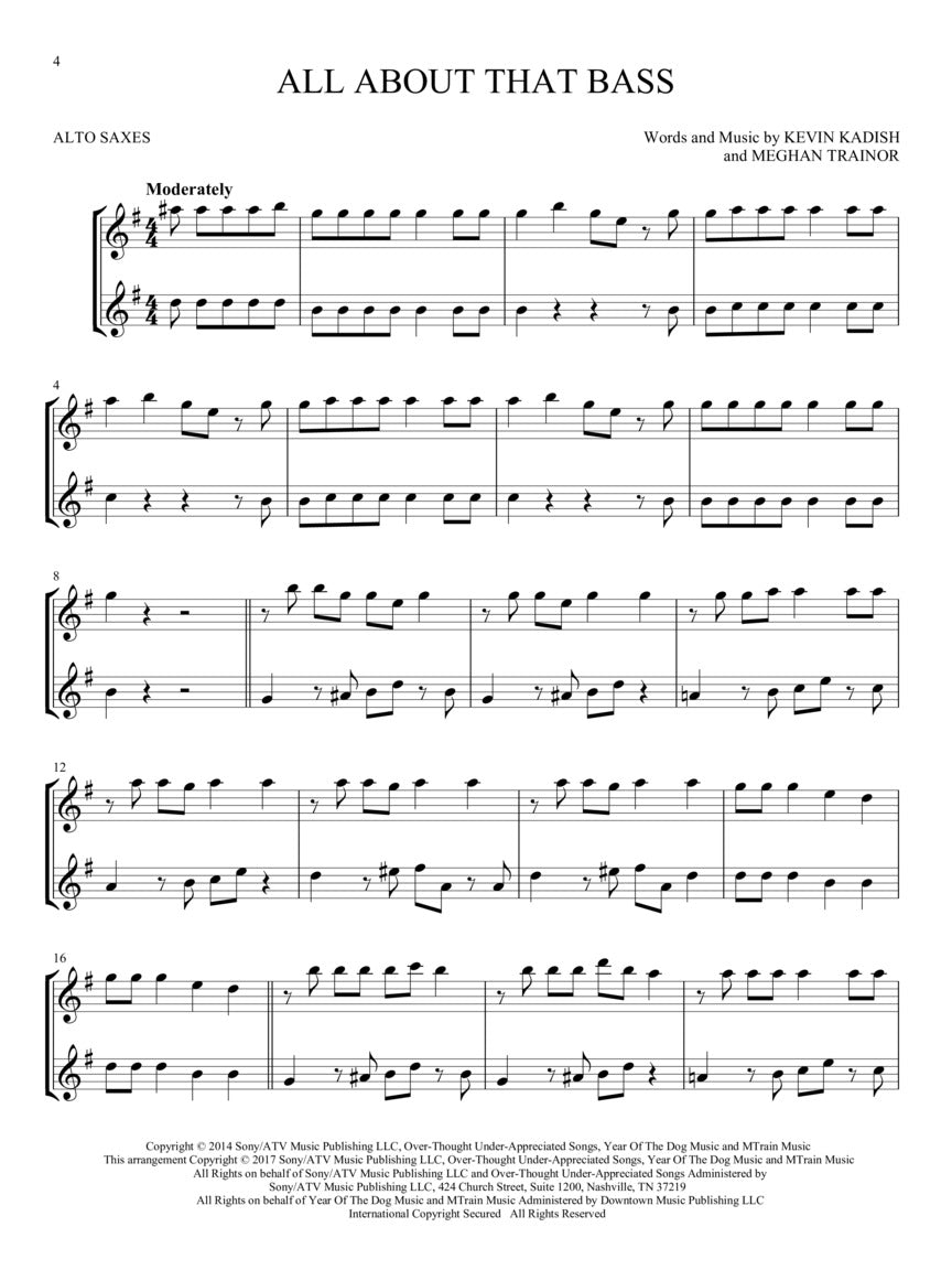 两支中音萨克斯风二重奏流行金曲集