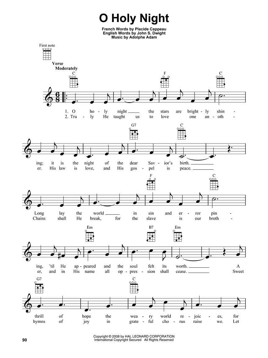 100 Christmas Carols For Ukulele Book